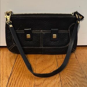 Michael Kors black leather mini purse